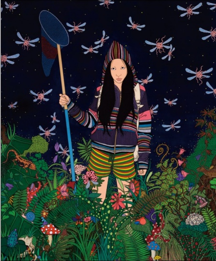 陳飛《夜游神》 240cmx200cm 亞麻布、丙稀  2008
