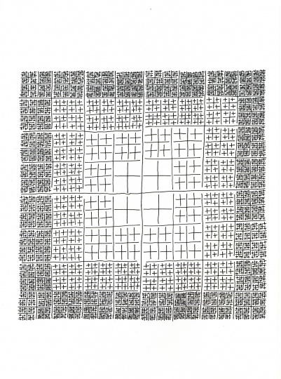 圣塞巴斯蒂安10，紙上碳素筆，21x28cm，2008