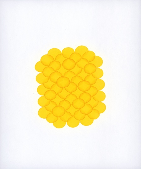 斜菠蘿，紙上馬克筆，30x25cm，2013 
