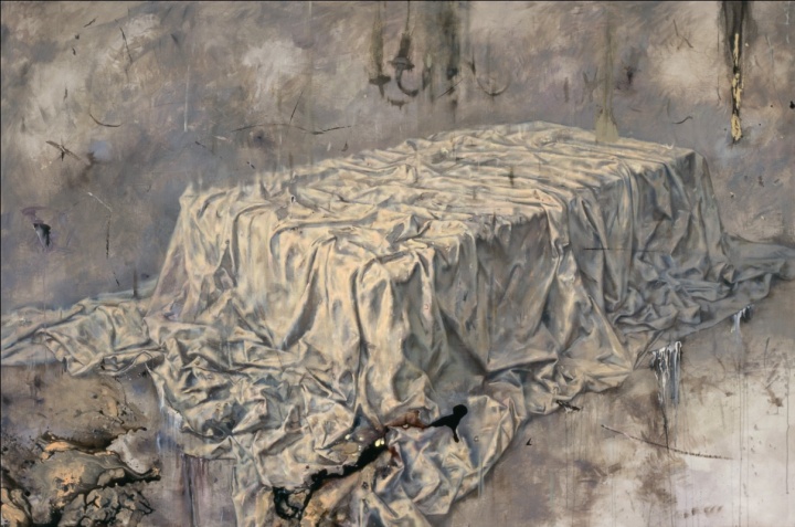 《時(shí)間的容量》，200x300cm，布面丙烯、油彩，2013年 

