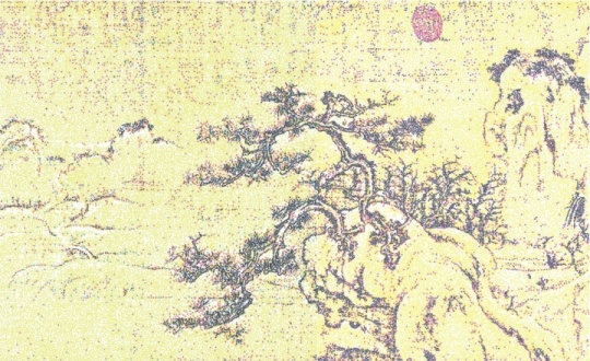楊冕 CMYK-漁村小雪圖（局部） 布面油畫 2011

