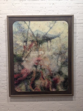 2013年創(chuàng)作的“景物?園林卷”系列作品接近于雨霧蒙蒙的視覺印象
