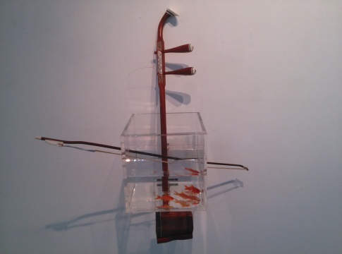 《聆聽》，劉傳寶，裝置，90X50X60cm，2013
