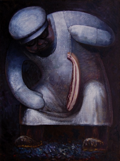 《一條咸肉》布面油畫 80.5X60.5cm012
《一條咸肉》布面油畫 80.5X60.5cm012