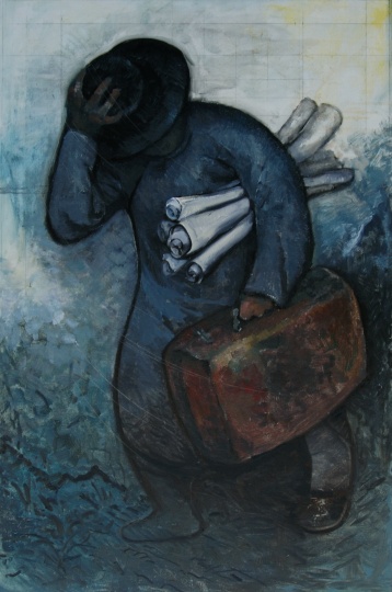《民國畫家》布面油畫 150X110cm 2012
《民國畫家》布面油畫 150X110cm 2012