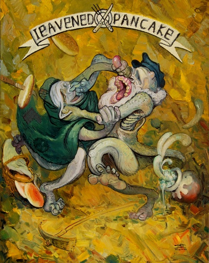 《孝母與餅》布面油畫150X120cm 2013
《孝母與餅》布面油畫150X120cm 2013