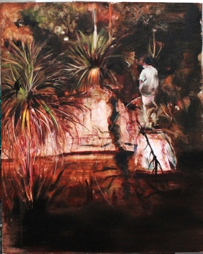 張文榮《野草》 100X80cm  布面油畫   2014
