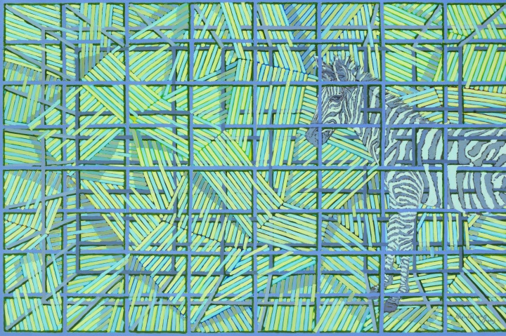 《大籠子6》，布面油畫， 300 X200cm，2013
