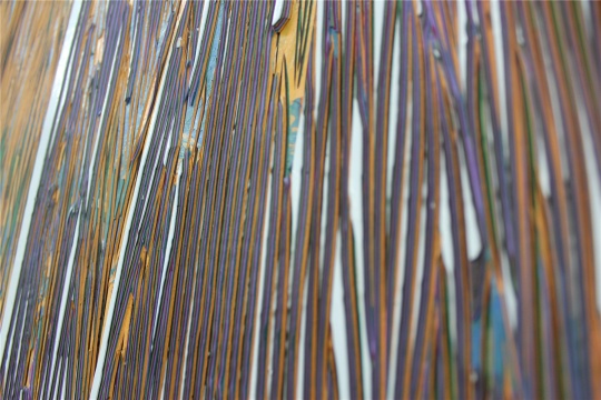 作品細(xì)節(jié)，筆觸與肌理之間，累積的是時間，有厚度及層次的時間