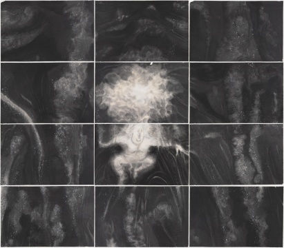 秦修平《溺》紙本水墨196x225cm 2014

