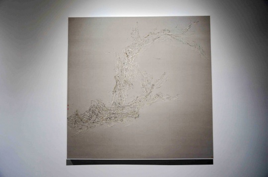 郝世明《草木201406》絹本水墨136 cm×136cm2014
