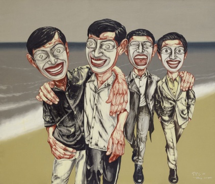 曾梵志 1997年作 《面具系列4號》
曾梵志 1997年作 《面具系列4號》