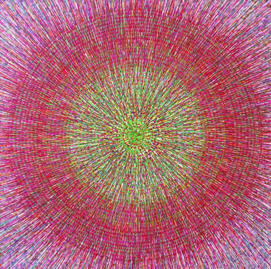 孟祿丁 《元速+No.0921》 200x200cm 布面丙烯 2009
孟祿丁 《元速+No.0921》 200x200cm 布面丙烯 2009
