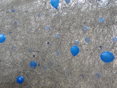 秦玉芬《美麗的暴力》八聲道聲音作品，2012年

 

秦玉芬將輕盈的氣球、剛硬刺人的鐵絲纏繞在一起，音樂隱然飄響，美麗與殘暴糾結(jié)纏繞，難以分割。沒有經(jīng)過專門的藝術(shù)訓(xùn)練，藐視性別與年齡區(qū)分的秦玉芬多年來不斷突破自己的藝術(shù)方式。
