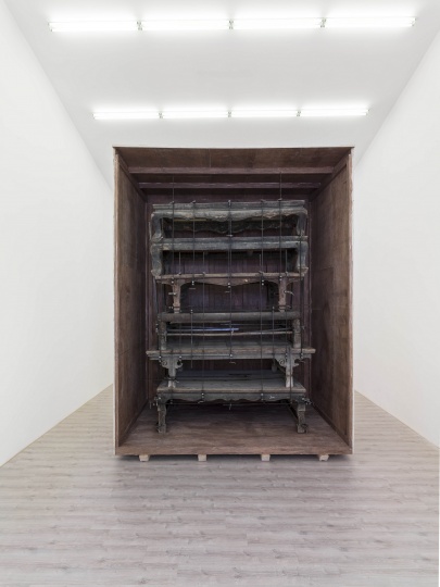 2014年趙趙在站臺中國北京空間舉辦個展“無題”中的裝置作品。
