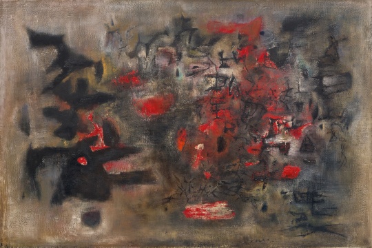 趙無極 《秋之舞》97.5 ×146.3 cm  布面油畫 1955年   成交價(jià): 59,480,000 HKD
