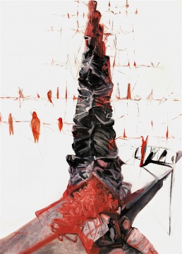 《塔之再生》250cm×180cm 布面油畫 2013年
