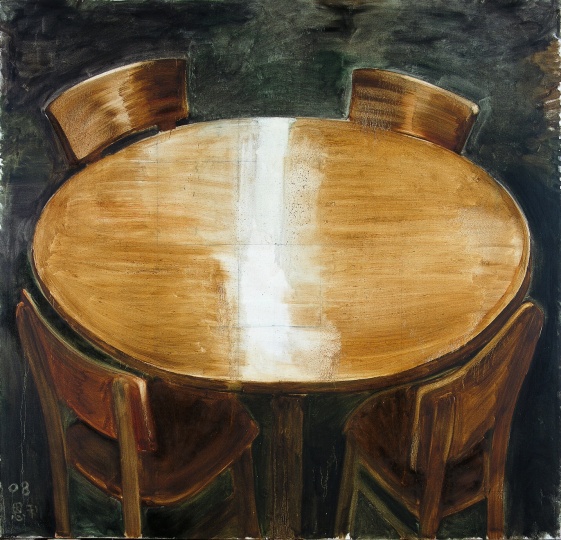張恩利 《桌子》 200×210cm 布面油畫 2008

