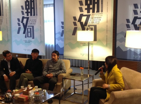 左起“三亞藝術(shù)季”的總策劃人趙屹松、策展人戴卓群、鮑棟、付曉東