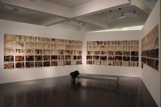 現(xiàn)場(chǎng)展出美國(guó)藝術(shù)家LeRoy Neman的手稿影印
