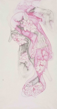 《女鞋》  紙本水墨  182×97cm  2011
