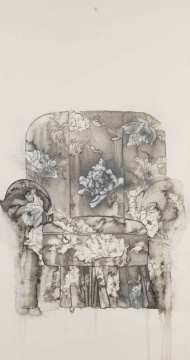 《沙發(fā)》  紙本水墨  182x97cm  2012
