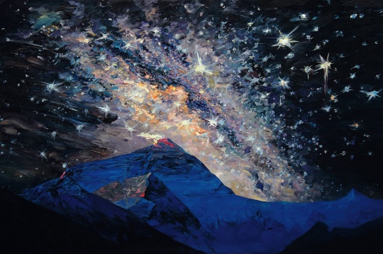李新建 《珠峰星空》 200×300cm 布面油畫   2014
