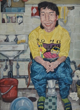 劉煒 《自畫像》 布面油畫  170×130cm  1992
