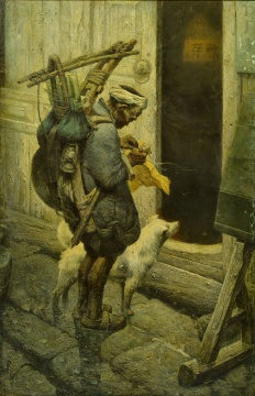 羅中立 《年終》 布面油畫   169×117cm  1981 
