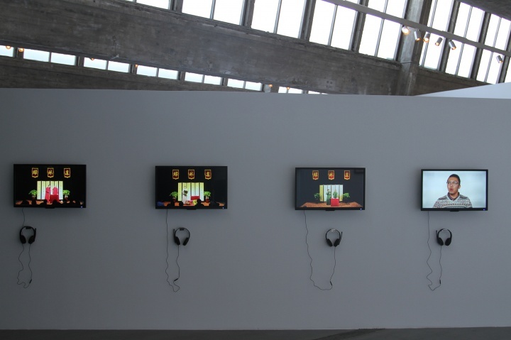 2014年“不在圖像中行動”中無人生還小組作品，其相聲專場“綠林道”以錄像的方式重現(xiàn)

