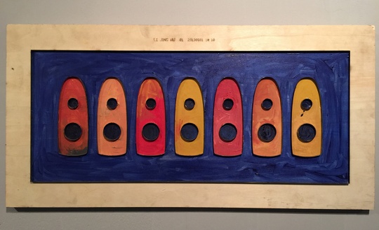 三無(wú)畫廊代理藝術(shù)家許家其  《船》 40x80cm  木版刀片 2014
