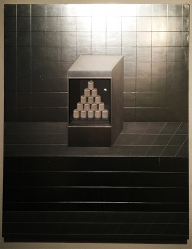 黃一山《2杯塔》  布面綜合材料  100x80cm  2015  
