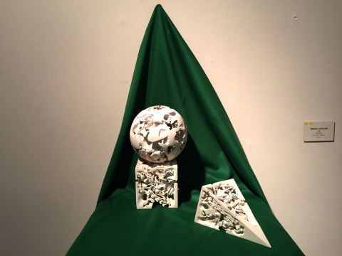洛鵬  《畫譜系列—石石膏幾何體》 綜合材料  50x50x100cm   2014
