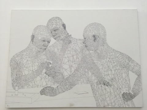 《絕對素描——博弈》   150x200cm   布面素描  2011
