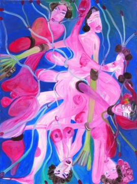 《兇狠的埃博拉小姐》200 x 150cm 布面油畫 2014
