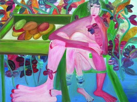 《海灘木瓜女孩》150 x 200cm 布面油畫 2014