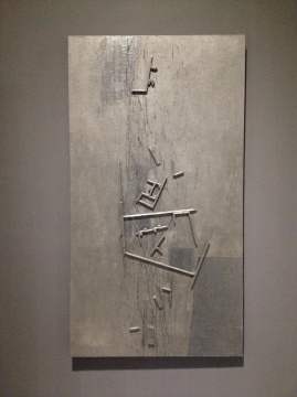 王懷慶 《再尋找》 220×120cm 布面木板油彩及綜合材料 2002
