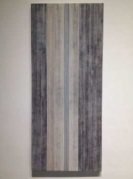 呂振光 《山水第T零零一八號(hào)》 213.5×91.5cm 亞麻布面丙烯 2014
