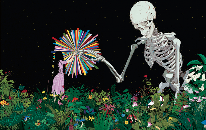陳飛 《陌生人》240cm×190cm×2 亞麻布、丙稀  2011
