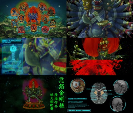陸揚2011年創(chuàng)作的影像作品忿《怒金剛核》截圖
