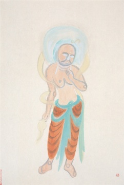《菩薩》     66.5cm×44.5cm   紙本水墨   2014 
