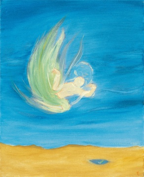 《月牙泉》  50cm×40cm  布面油畫   2010
