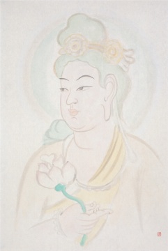 《菩薩》  66.5cm×44.5cm   紙本水墨  2014
