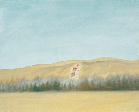 《九層樓遠(yuǎn)眺》  40cm×50cm  布面油畫   2010
