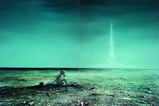 Lot 118  賈藹力《無(wú)名日2》（兩聯(lián)作） 267 x 400 cm  油彩畫布  2007  估價(jià)：630-930萬(wàn)元
