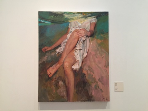  2015年作品《蕩漾》，令人窒息的水面，人物在水面上下的不同表現(xiàn)，苦樂各一半，掙扎似乎多一些
