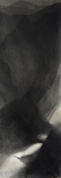 沈勤 《遠山》138x48.5cm 紙本水墨2015
