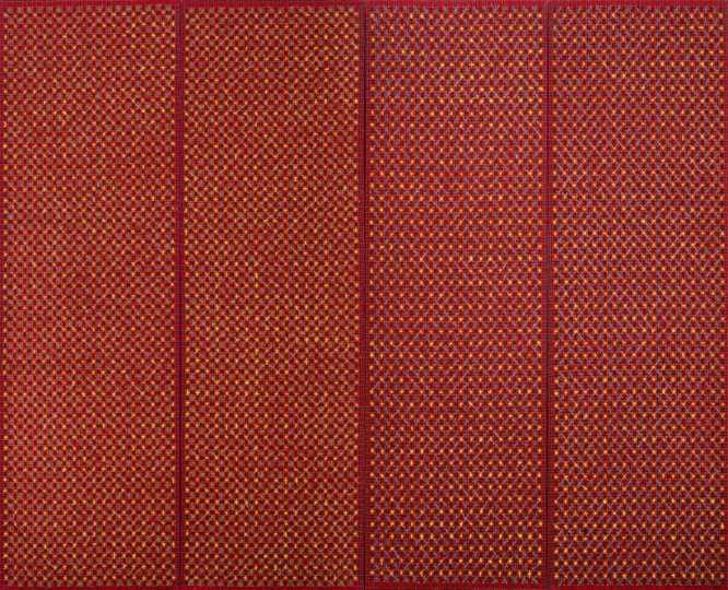 《十示97-34-37》260×80cm×4 成品布上丙烯 1997
