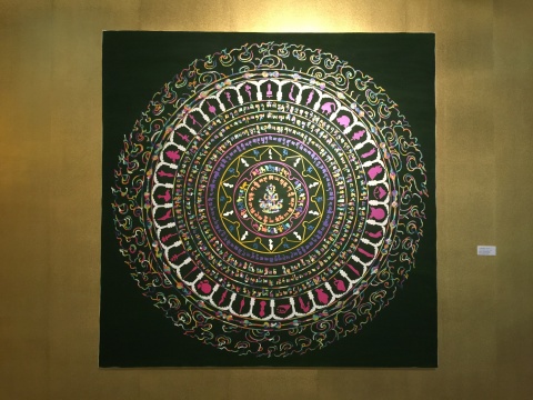 2013年亞麻布油畫作品《大威德金剛咒輪（事業(yè)咒輪一）》
