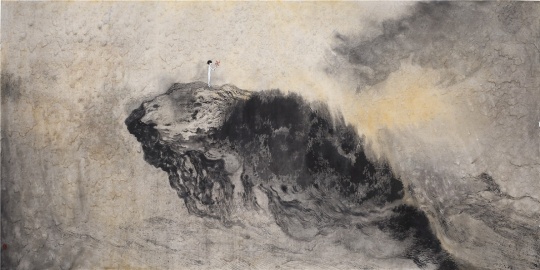 《等風(fēng)來(lái)》 50×101cm 紙本設(shè)色 2015
